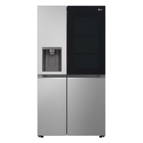 LG GSGV81PYLL 635L InstaView™ American Style Fridge Freezer, Shiny Steel