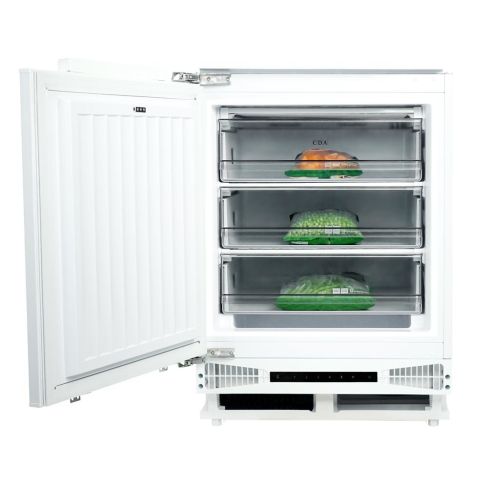 CDA FW284 Integrated-under Counter Freezer, Manual Defrost with Fixed Hinge System