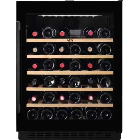 AEG AWS4052B5B 295cm Wide Integrated Under Counter Wine Cooler In Black