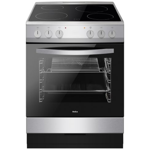 Amica AFC601SS 60Cm Freestanding Cooker With Ceramic Hob in Stainless Steel