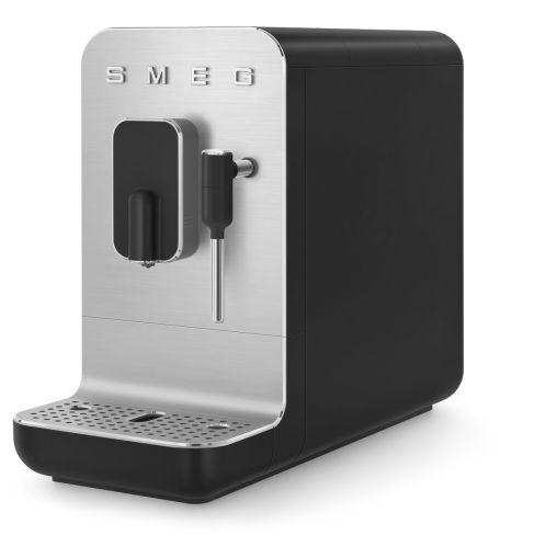 Smeg BCC12BLMUK Bean To Cup Coffee Machine with Steam Wand, Matte Black