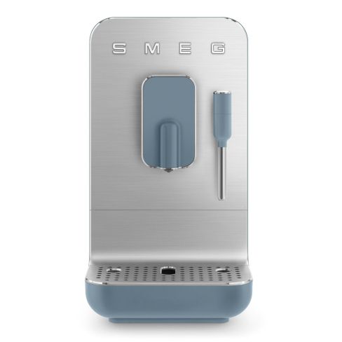 Smeg BCC12SBMUK Collezione Bean To Cup Coffee Machine with Steam Wand, Matte Storm Blue