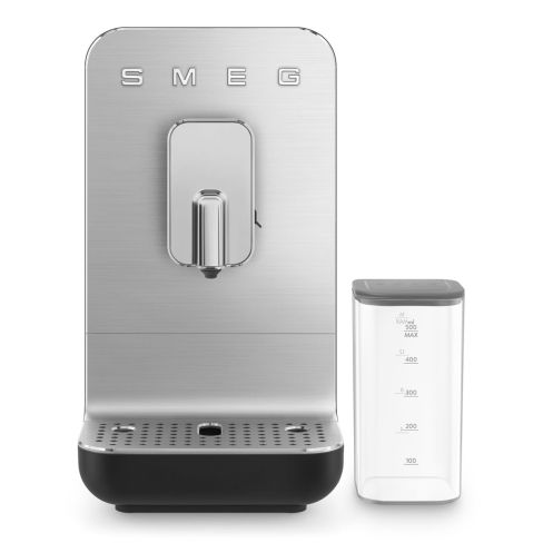 Smeg BCC13BLMUK Collezione Bean To Cup Coffee Machine with Integrated Milk System, Matte Black