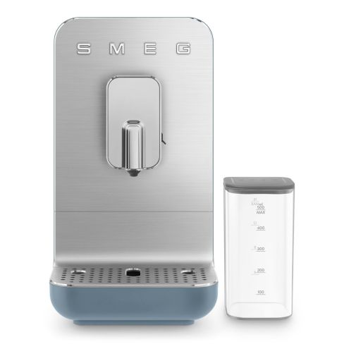 Smeg BCC13SBMUK Collezione Bean To Cup Coffee Machine with Integrated Milk System, Matte Storm Blue