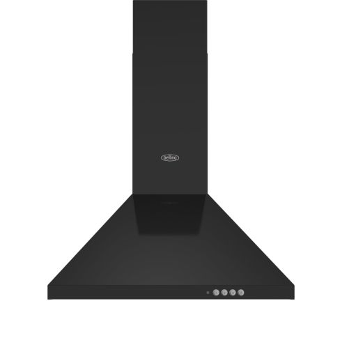 Belling BEL CHIM 603PYR BLK 60cm Chimney Cooker Hood, in Black  C Rated