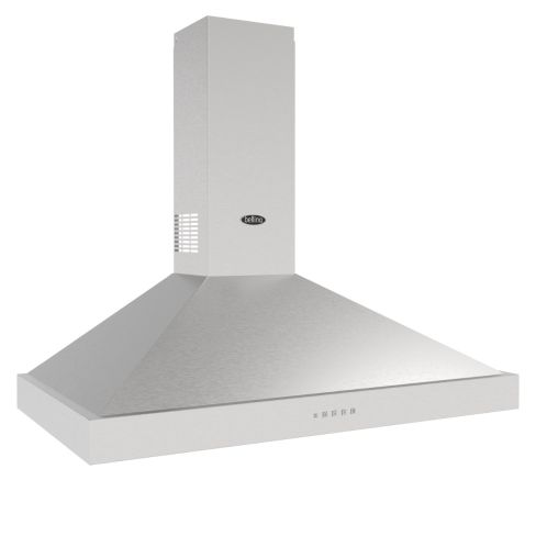 Belling BEL COOKCENTRE CHIM 90PYR STA 90cm Chimney Cooker Hood, Stainless Steel, C Rated