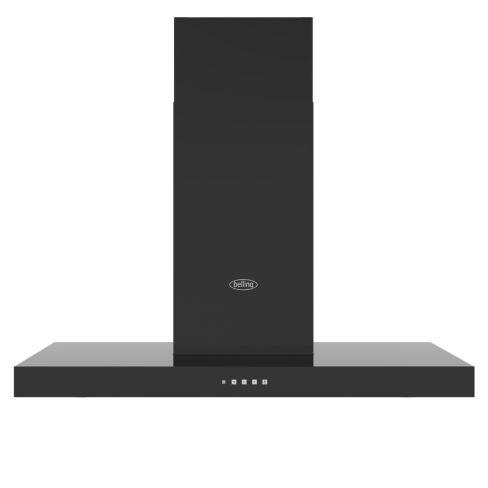 Belling BEL COOKCENTRE CHIM 100T BLK 100cm Chimney Cooker Hood, Black, C Rated