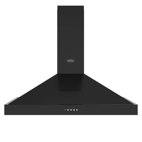 Belling BEL FARMHOUSE CHIM 100PYR BLK 100cm Chimney Cooker Hood, Black, C Rated