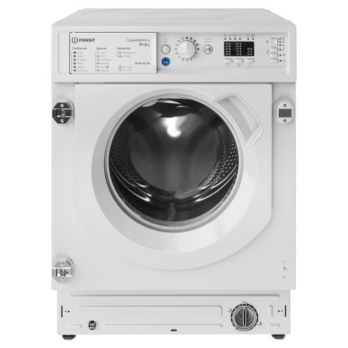 Indesit BIWDIL861485 Integrated 8/6kg 1400rpm Washer Dryer with Push&Go