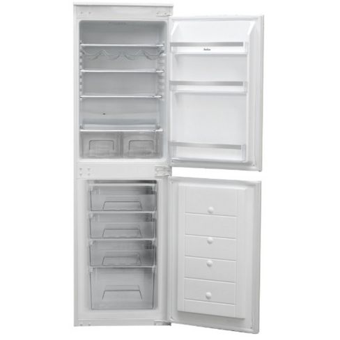 Amica BK2963 54cm Integrated 50/50 Fridge Freezer, Manual Defrost with Sliding Hinge System