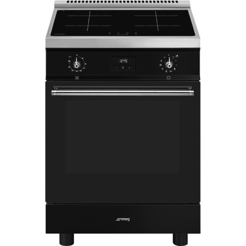 Smeg C6IPBLT2 60cm Concert Classic Full Electric Cooker with Induction Hob In Black A Rated
