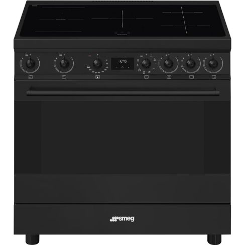 Smeg C9IMN2 90cm Classic Matte Black Single Cavity Cooker with Induction Hob