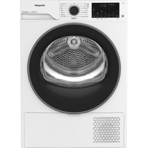 Hotpoint CHD94MWBSUK Fabric Care 9KG - 60cm Heat Pump Tumble Dryer with ColdGuard progamme White A+++ Rated