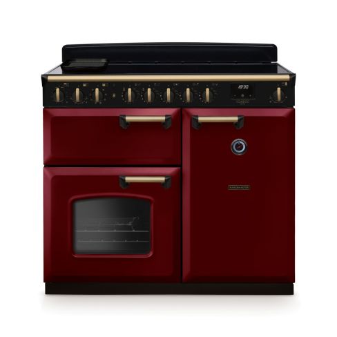 Rangemaster CLDL100EIPBOR/AB1 Classic Deluxe 100cm Induction Range Cooker Bordeaux/Antique Brass
