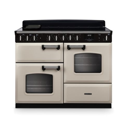 Rangemaster CLDLO110EIPPCR/CM1 Classic Deluxe 110cm OC Induction Range Cooker Pale Cream/Chrome