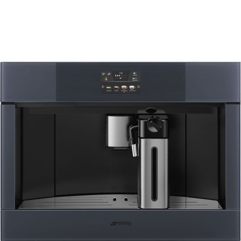Smeg CMS4104G Linea Automatic 45 cm compact built-in espresso coffee machine in Neptune Grey