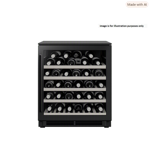 Caple WI6143BG Undercounter  Built In Single Zone Wine Cooler Black
