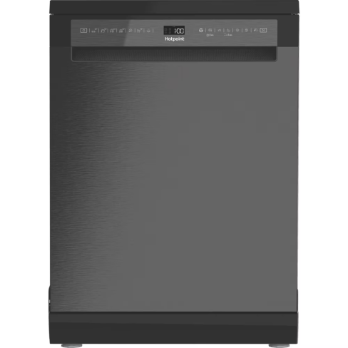 Hotpoint H8FHS61BSUK Hydroforce Freestanding Full Size Dishwasher 15 Place Set , Grey, A Rated