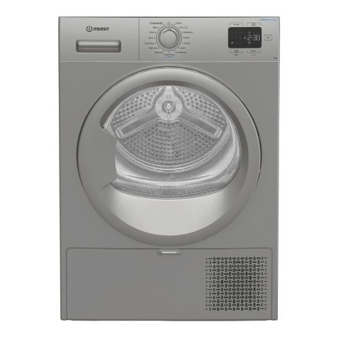 Indesit CYSD82DSSUK 8KG - 60cm Heat Pump Tumble Dryer with Steam Technology - Silver