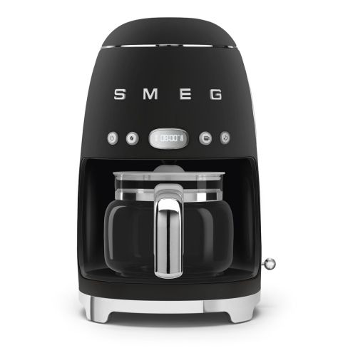 Smeg DCF02BLMUK 50's Style Drip Filter Coffee Machine, Black