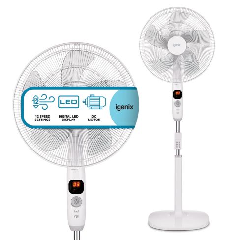 igenix DF1670 16" Pedestal Fan - White