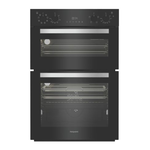 Hotpoint DIH82G1AB Built In Electric Multifunctional Double Oven 71L / 38L - Black with Air Fry