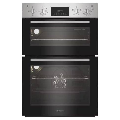 Indesit DII10DIX Built In Electric Double Oven in Stainless Steel A Rated