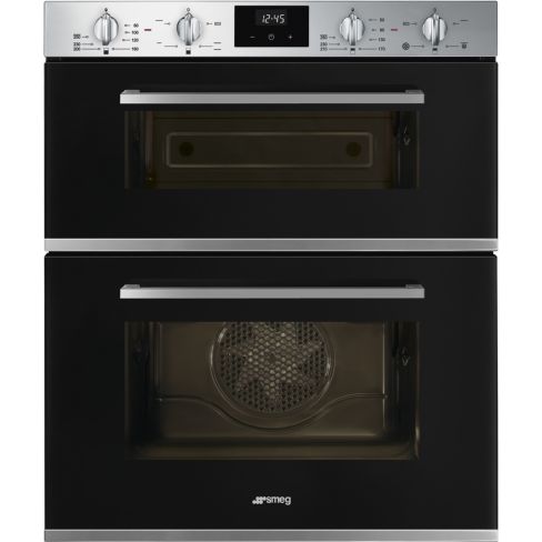 Smeg DUSF400B Cucina Built-Under Double Oven in Black A Rated