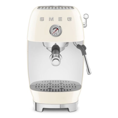 Smeg ECF03CRUK Manual Espresso Coffee Machine with Cold Brew in Cream