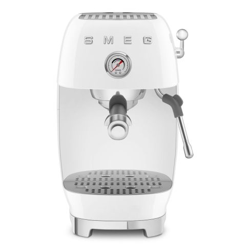 Smeg ECF03WHUK Manual Espresso Coffee Machine with Cold Brew in White