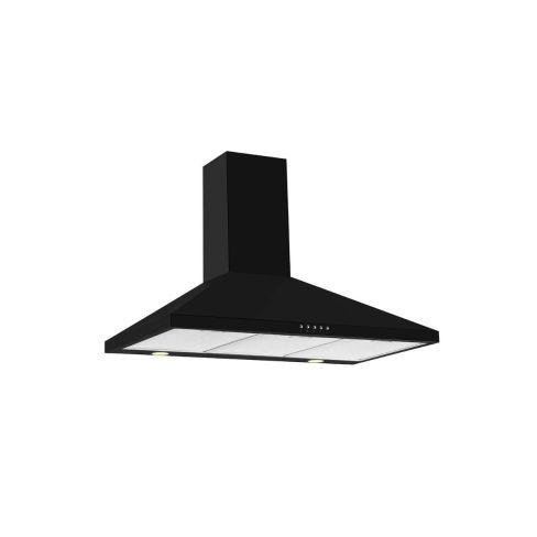 CDA ECH73BL 70cm Chimney Extractor Hood In Black