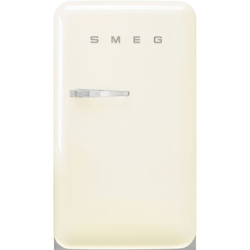 Smeg FAB10RCR6 55cm Retro 50s Style Free Standing Fridge with Ice Box in Cream, Right hand hinge