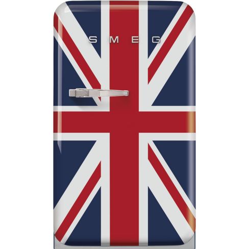 Smeg FAB10RDUJ6 55cm Retro 50s Style Free Standing Fridge with Ice Box in Union Jack Design, Right hand hinge