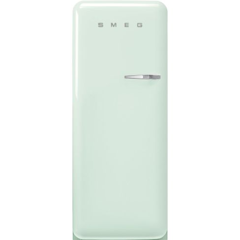 Smeg FAB28LPG5 60cm Retro 50s Style Free Standing Fridge with Ice Box in Pastel Green, Left Hand Hinge