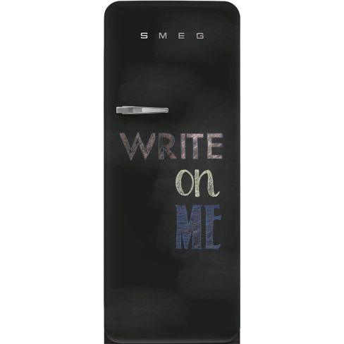 Smeg FAB28RDBB5 60cm Retro 50s Style Free Standing Fridge with Ice Box , Special Edition Blackboard Design, Right Hand Hinge