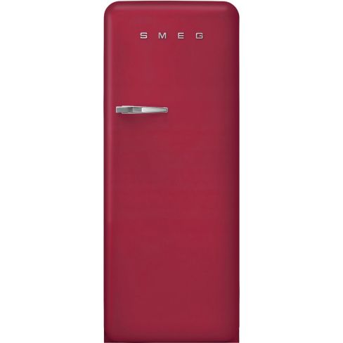 Smeg FAB28RDRB5 60cm Retro 50s Style Free Standing Fridge with Ice Box in Ruby Red, Right Hand Hinge