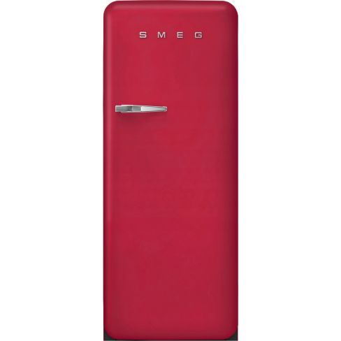 Smeg FAB28RDRB6 60cm 0s Style Right Hand Hinge Fridge with Ice Box, Ruby Red