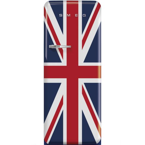 Smeg FAB28RDUJ5 60cm Retro 50s Style Free Standing Fridge with Ice Box in The Union Jack Colours, Right Hand Hinge