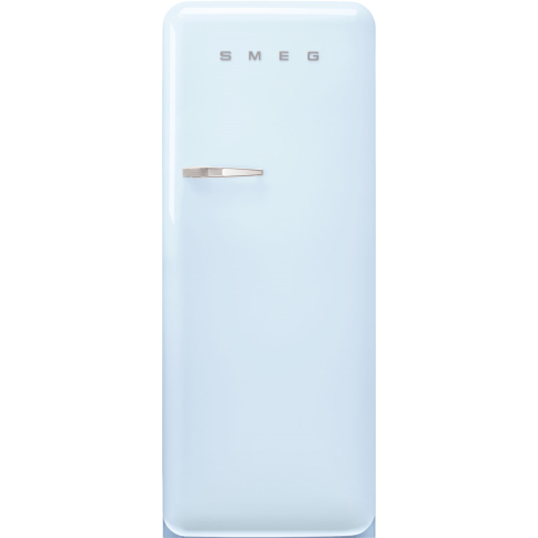 Smeg FAB28RPB6UK 60cm Retro 50s Style Free Standing Fridge with Ice Box in Pastel Blue, Right Hand Hinge