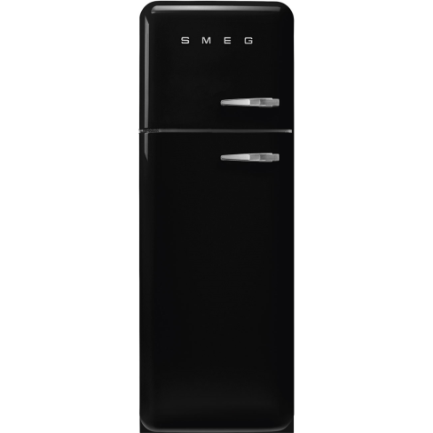 Smeg FAB30LBL6UK 60cm Retro 50s Style Left Hand Hinge Freezer over Fridge in Black