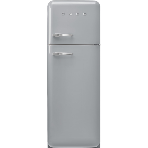 Smeg FAB30RSV6UK 60cm Retro 50s Style Right Hand Hinge Freezer over Fridge in Silver