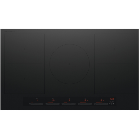 Fisher and Paykel CI905ZZDTB5 90cm 5 Zone Induction Hob with 2 SmartZones, Black