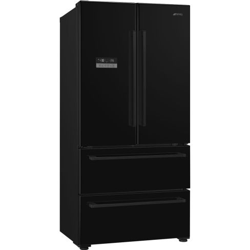 Smeg FQ55FNDE Universal American Style Fridge Freezer In Black