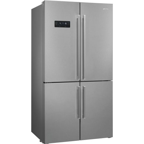 Smeg FQ60XDE Universal Free Standing American Style Fridge Freezer in Inox Look