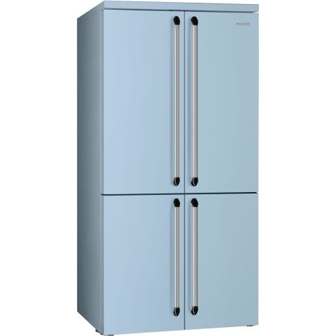 Smeg FQ960PB6 90cm Victoria Four Door American Style Fridge Freezer Pastel Blue