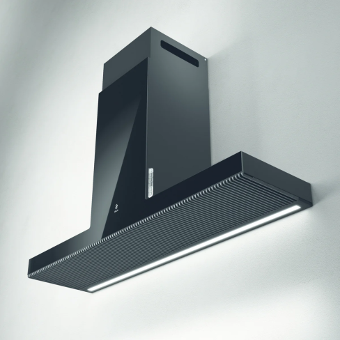 Elica HAIKU-120-BLK 120cm Wide Chimney Hood in Black  A Rated