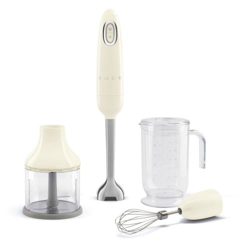 Smeg HBF03CRUK 50's Style 3-in-1 Hand Blender + Accessories in Cream
