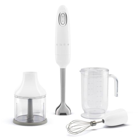 Smeg HBF03WHUK 50's Style 3-in-1 Hand Blender + Accessories in White
