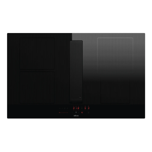 Elica NT-VELVET-80 83cm Wide Venting 4 Zone Hob - Black - A Rated with 1 Bridge Zone