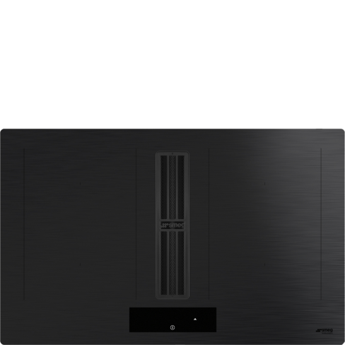 Smeg HOBD382MB2 83cm Induction Hob with Integrated Venting Extractor, Matte Black